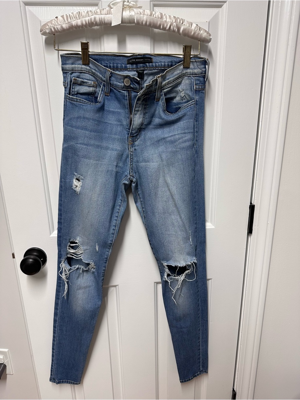 Flying Monkey Distressed Skinny Jeans